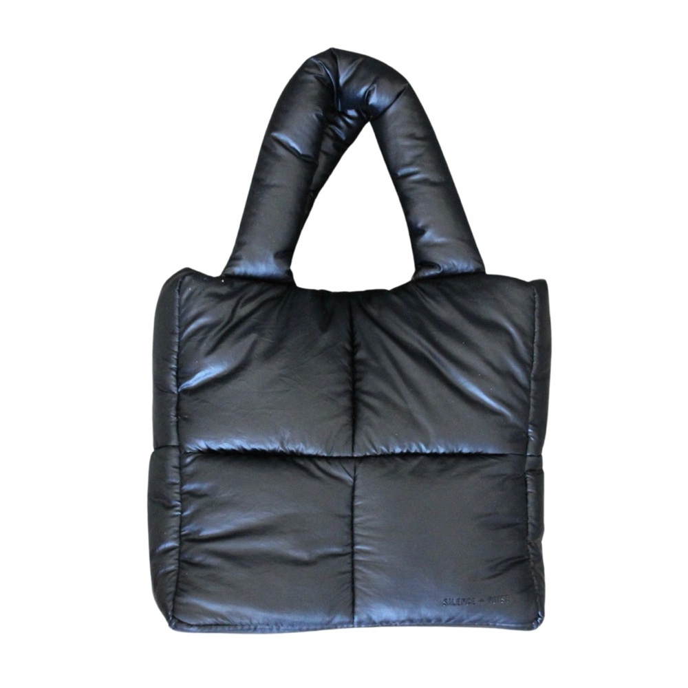 Urban Outfitters Silence + Noise black quilted mini puffer bag